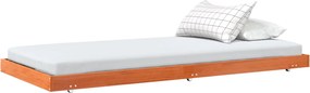 vidaXL Ágykeret Faggyú barna 80 x 200 cm Tömör fenyőfa