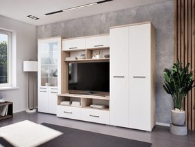 Essenza szekrénysor (Fehér Tölgy-Fehér) modern