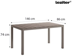 Tulsa műanyag kerti asztal