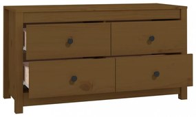 mézbarna tömör fenyőfa kisszekrény 100x40x54 cm