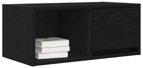 fekete tölgy színű szerelt fa TV-szekrény 60x31x25,5 cm
