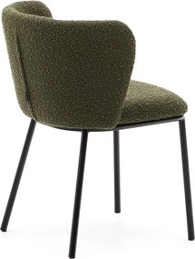 Zöld kárpitozott étkezőfotel Ciselia – Kave Home