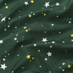 Goldea karácsonyi kör alakú teflonos terítő - csillagok zöld alapon Ø 100 cm
