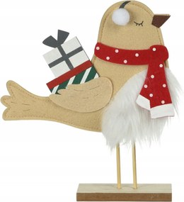 Cinege Figura 30cm Filc Karácsonyi Ajándék