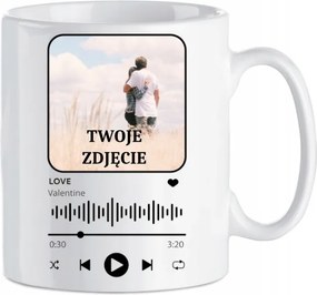 Valentin napi bögre saját dal fotó Ajándék 330 ml