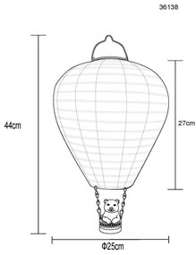 Globo 36138 - LED Függesztett napelemes dekoráció 24xLED/0,06W/3V IP44 Repülő léggömb