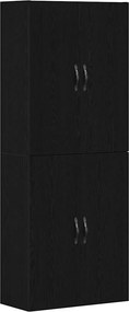 vidaXL Fali szekrény 2 pcs Fekete tölgy 69,5 x 34 x 90 cm Faanyag