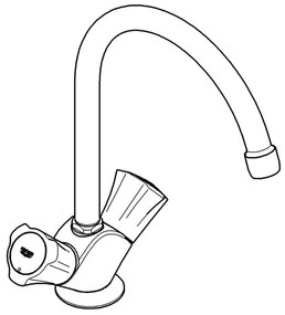 GROHE 31831001 - COSTA L mosogató csaptelep, fényes króm