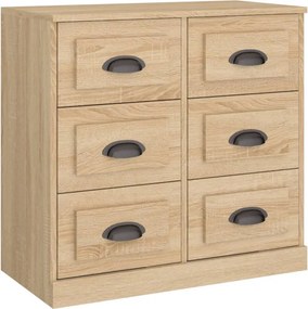 vidaXL sonoma tölgy színű szerelt fa tálalószekrény 70x35,5x67,5 cm