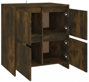 2 db füstös tölgyszínű forgácslap tálalószekrény 70x41x75 cm