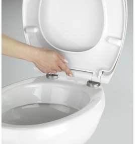 WENKO 21903100-WC SAMOS WC-ülőke 44,5x37,5 cm fehér/ezüst
