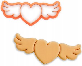 Prémium Süteménylyukasztó Forma Valentin Napi Szív Szárnyak Valentin nap
