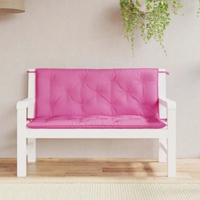 2 db rózsaszín szövet kerti padpárna 120 x 50 x 7 cm