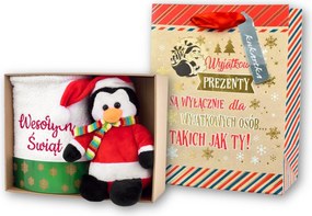 Ajándék karácsonyra, Mikulások fiúnak Kész Készlet kabalafigura, törölköző