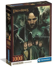 A Gyűrűk Ura Aragorn & Hobbits 1000 db-os Compact puzzle Clementoni
