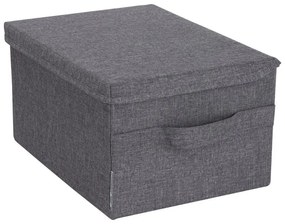 Szürke fedeles textil tárolódoboz 35x19x26 cm Soft Storage – Bigso Box of Sweden