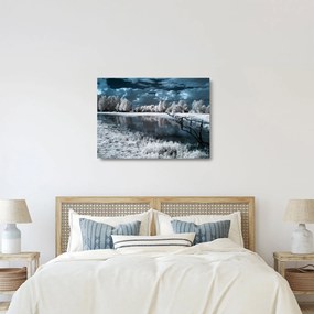 Üveg kép - Fagyott táj (70x50 cm)