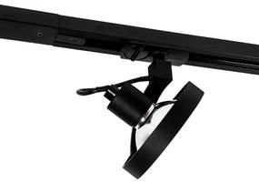 Sínrendszer 5 spotlámpával fekete 1 fázisú - Go