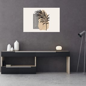 Kép - Absztrakció trópusi levelekkel N⁰3 (90x60 cm)