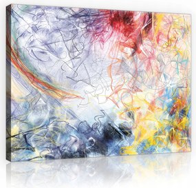 Vászonkép Színes Absztrakt Nagy Vászon Fal Nappali Hálószoba 100x70