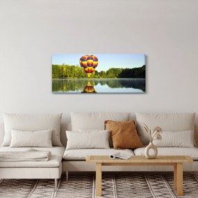 Hőlégballon a tónál képe (120x50 cm)