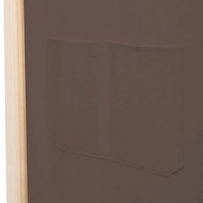 barna 4-paneles szövetparaván 160 x 170 x 4 cm