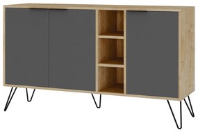 Konzolasztal Clara Console - Oak, Antracit