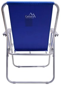 Összecsukható kempingszék kék/matt króm