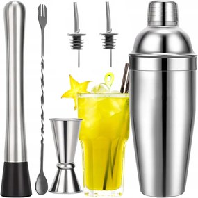 Csapos Szett Ital Shaker Mérőpohár Tinktúra Kanál Zúzó