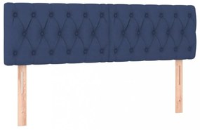 kék szövet LED-es fejtámla 160x7x78/88 cm