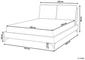 Franciaágy 180 cm Mellody (bézs) (ágyráccsal). 1081349