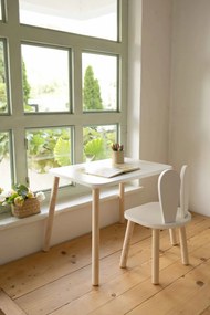 Gyerekasztal székekkel Bunny One Chair Set - White