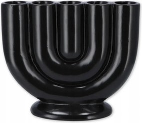 Fekete kerámia váza Bukan 21 cm