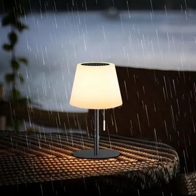 LED fényerőszabályozható napelemes lámpa LED/2W/5V USB 1200 mAh IP44 fehér/fekete