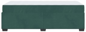Ágykeret matraccal matracmal Sötétzöld 90 x 190 cm Bársony