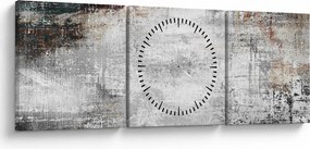Kép - Absztrakt texturált vászon (órával) (90x30 cm)