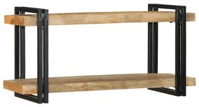 fali polc 90x33x45 cm tömör nyersfa Mango
