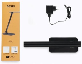 ONLI - LED Dimmelhető asztali lámpa USB porttal DESKI LED/7W/230V 4000K fekete