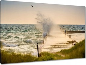 Vászonkép 120x80 Tengeri hullám Tengerpart