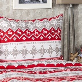 4Home Red Nordic pamut ágyneműhuzat, 140 x 220 cm, 70 x 90 cm