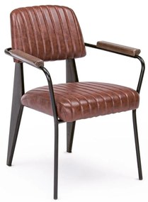 NELLY vintage sötét narancssárga szék karfával