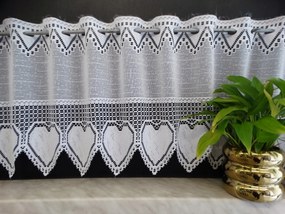Mg Irigység Szív jacquard fehér 36239 45cm lengyel