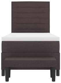 Box Spring Ágy Matraccal és Pad Dark Brown 80x200 cm Szövet