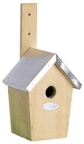 Fa madárház cink tetővel, 30 cm