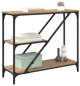 vidaXL Konzolasztal Artisan tölgy 88,5 x 30 x 75 cm Faanyag