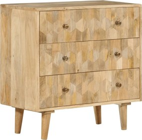 vidaXL tömör mangófa fiókos szekrény 70 x 35 x 70 cm