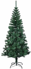 Műkarácsonyfa dekoratív vonós lámpákkal Zöld 120cm PVC