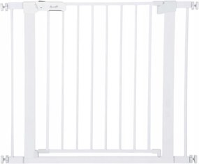 PawHut korlát ajtóval 75 – 96 cm fehér automata záródás