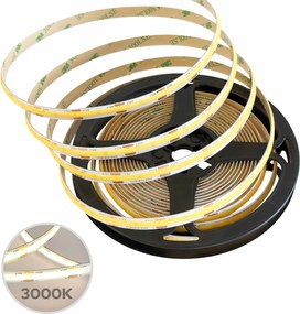 Edo Led szalag 12V 12W/m 3000K Meleg fényerőszabályozható CRI>90 korong 5m