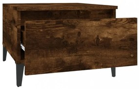 2 db füstös tölgy színű szerelt fa kisasztal 50 x 46 x 35 cm